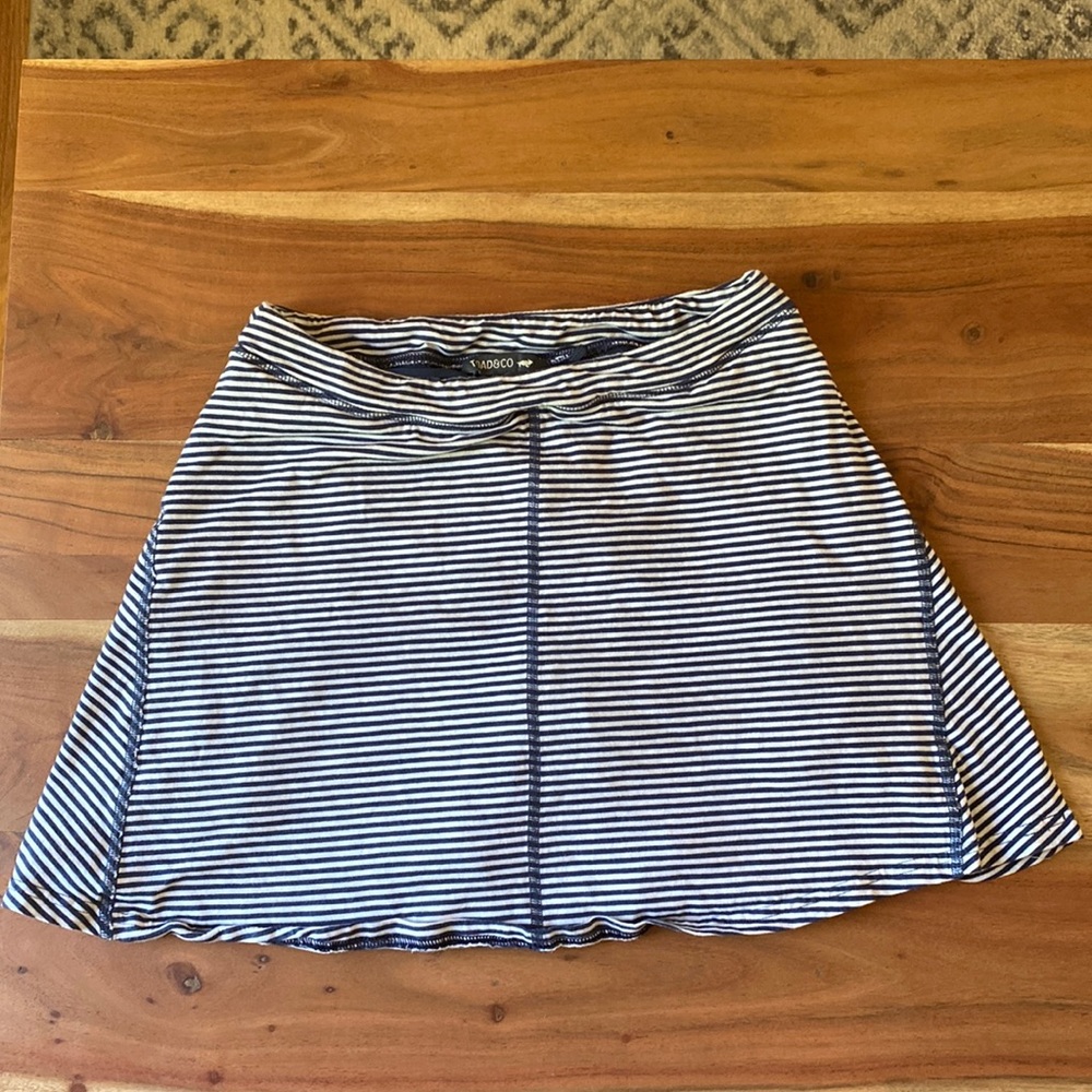 Toad & Co soft cotton striped skirt